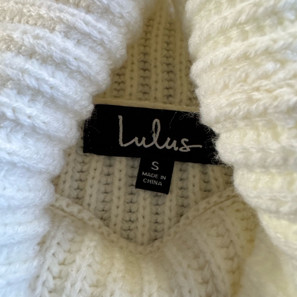 Lulus Ivory Ribbed Knit‎ Fringe Sweater - Picture 6 of 11